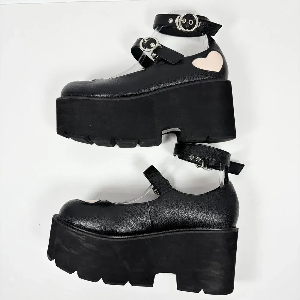 Lolita Mary Jane Shoes Platform 38 / 7.5 Chunky Goth Whimsigoth Kawaii Cosplay